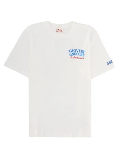 Mc2 Saint Barth Graphic Cotton T-shirt In White