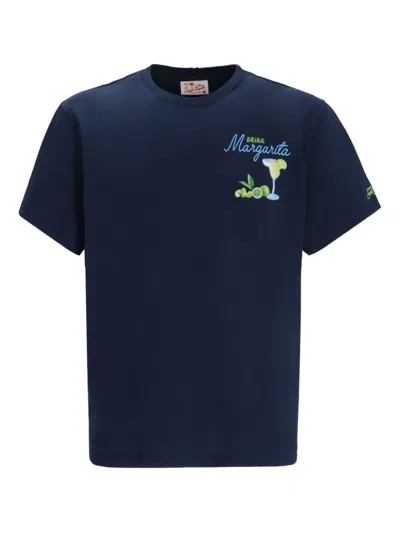 Mc2 Saint Barth Graphic-print Cotton T-shirt In Blue