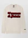 Mc2 Saint Barth Graphic Print Crew Neck Long Sleeve Sweater In Neutral