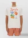 Mc2 Saint Barth Graphic Print Crew Neck Short Sleeve T-shirt In Pink