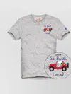 Mc2 Saint Barth Graphic Print Crew Neck Short Sleeves T-shirt In Gray