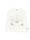 Mc2 Saint Barth Graphic-print Crew-neck Sweater In White