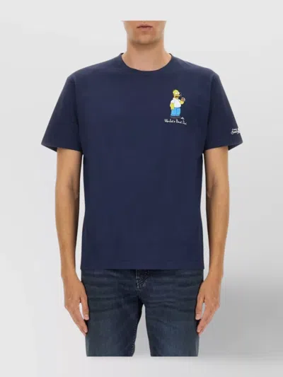 Mc2 Saint Barth Graphic Print Crew Neck T-shirt In Blue