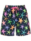 Mc2 Saint Barth Graphic-print Drawstring Swim Shorts In Blue