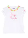 Mc2 Saint Barth Graphic-print Ruffle-detail T-shirt In White