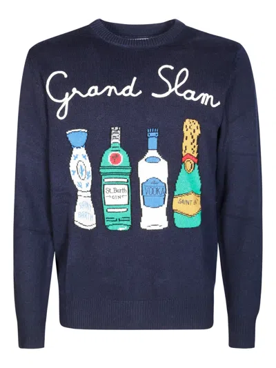 Mc2 Saint Barth Graphic-print Sweater In Blue
