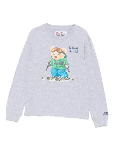 Mc2 Saint Barth Kids' Graphic-print Sweatshirt In Gray