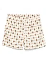 Mc2 Saint Barth Graphic-print Swim Shorts In Neutral