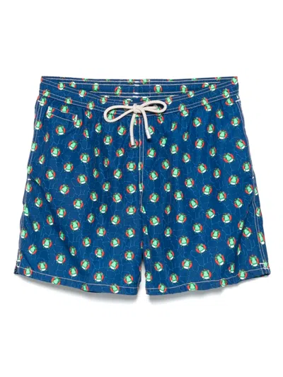 Mc2 Saint Barth Graphic-print Swim Shorts In Blue