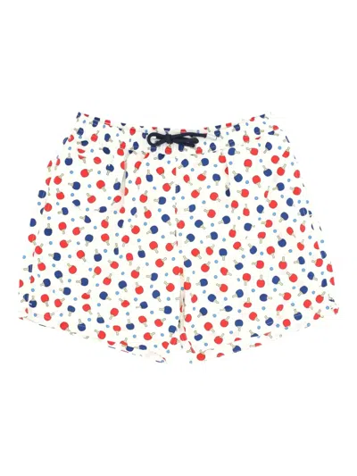 Mc2 Saint Barth Graphic-print Swim Shorts In White