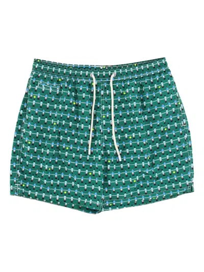 Mc2 Saint Barth Graphic-print Swim Shorts In Green