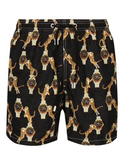 Mc2 Saint Barth Graphic-print Swim Shorts In Multi