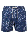 Mc2 Saint Barth Graphic-print Swim Shorts In Blau