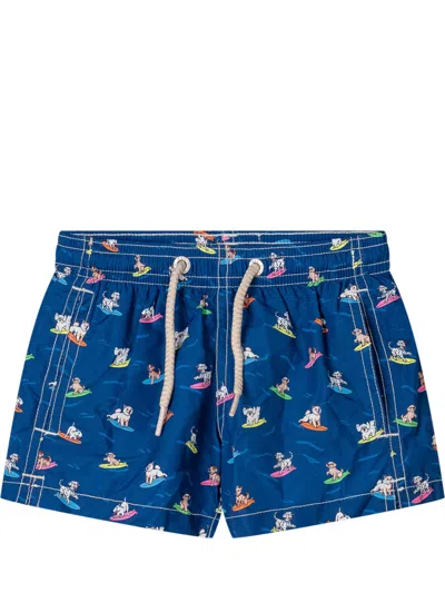 Mc2 Saint Barth Graphic Print Swimsuit In Blue
