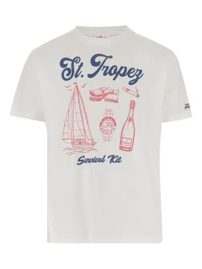Mc2 Saint Barth Graphic-print T-shirt In White