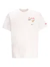 Mc2 Saint Barth Graphic Print Crew Neck Short Sleeve T-shirt In White