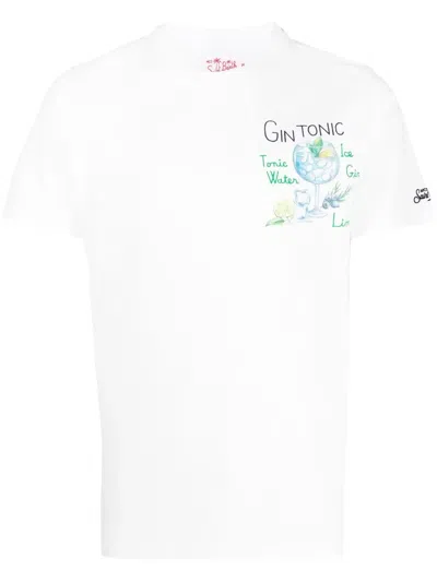 Mc2 Saint Barth Graphic Print T-shirt In White