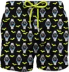 Mc2 Saint Barth Graphic Printed Drawstring Swim Shorts In Black