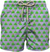 Mc2 Saint Barth Graphic Printed Drawstring Swim Shorts In Grey