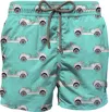 Mc2 Saint Barth Graphic Printed Drawstring Swim Shorts In Light Blue