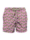 Mc2 Saint Barth Graphic Printed Drawstring Swim Shorts In Pink