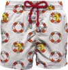 Mc2 Saint Barth Graphic Printed Drawstring Swim Shorts In White