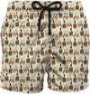 Mc2 Saint Barth Graphic Printed Drawstring Swim Shorts In White