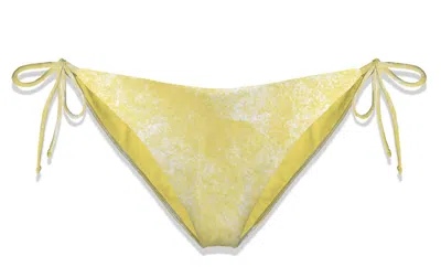 Mc2 Saint Barth Graphic Printed Side-tied Bikini Briefs In Yellow