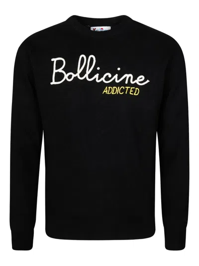 Mc2 Saint Barth Graphic Sweater In Black