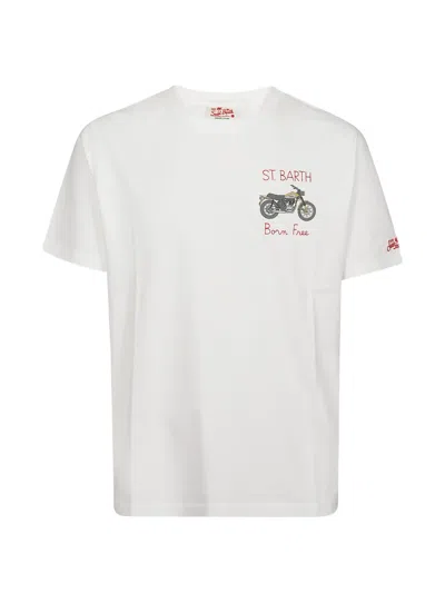 Mc2 Saint Barth Graphic T-shirt In White