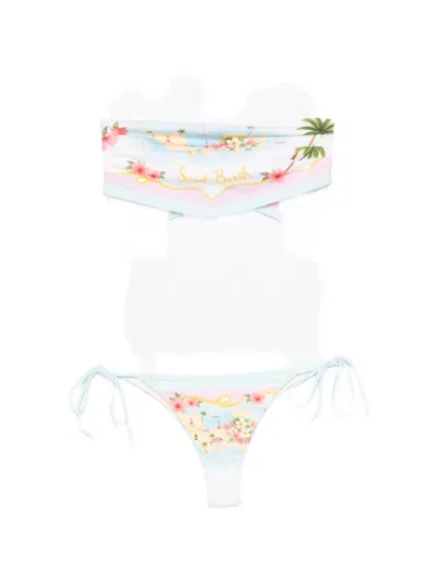 Mc2 Saint Barth Graphic-print Bikini In Blue
