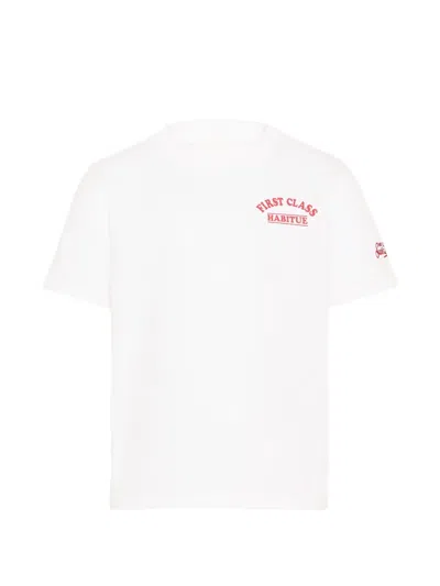 Mc2 Saint Barth Kids' Graphic-print Cotton T-shirt In White