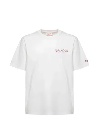 Mc2 Saint Barth T-shirt Portland Print La Plage In White