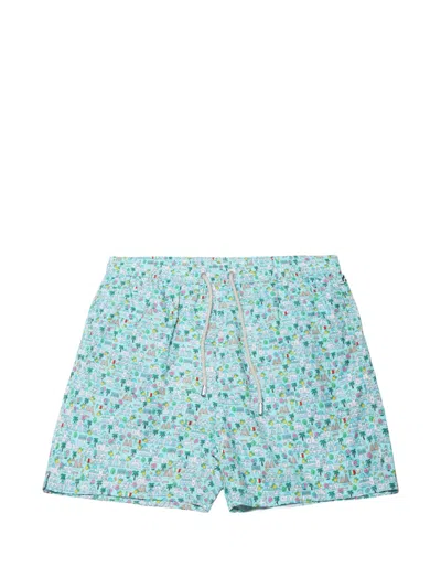 Mc2 Saint Barth Graphic-print Drawstring Swim Shorts In Animal Print