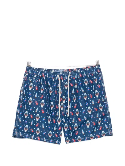 Mc2 Saint Barth Graphic-print Drawstring Swim Shorts In Multi
