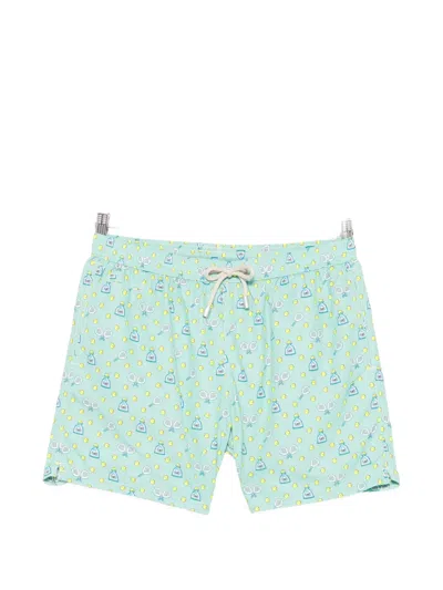 Mc2 Saint Barth Graphic-print Swim Shorts In Green
