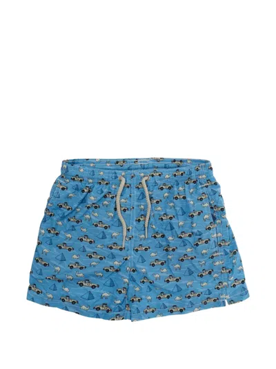 Mc2 Saint Barth Kids' Graphic-print Swim Shorts In Multi