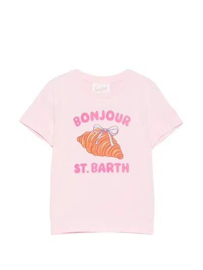 Mc2 Saint Barth Kids' Graphic-print T-shirt In Pink