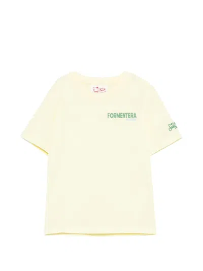 Mc2 Saint Barth Kids' Graphic-print T-shirt In Yellow