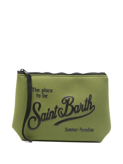 Mc2 Saint Barth Green Aline Clutch With Logo