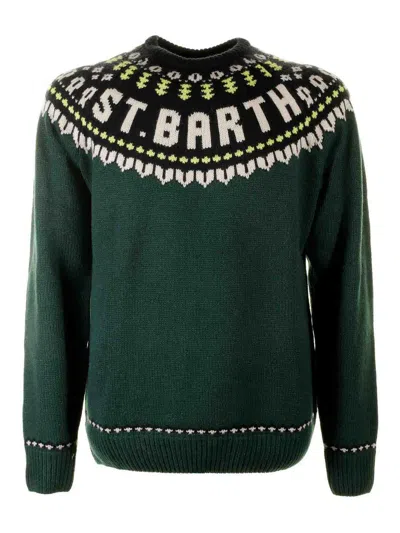 Mc2 Saint Barth Green Crew Neck Sweater
