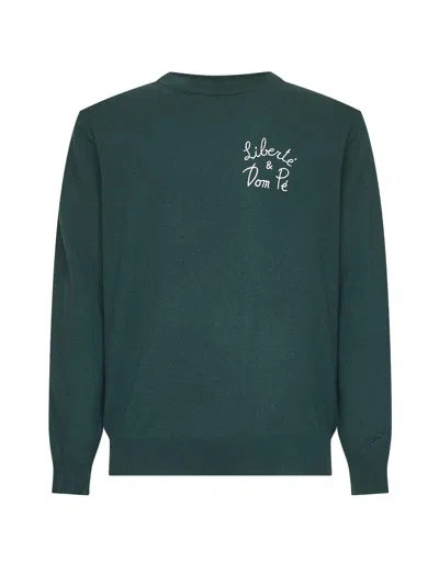 Mc2 Saint Barth Green Heron Light Embroidered Sweater