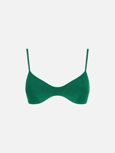 Mc2 Saint Barth Green Lurex Top Bralette