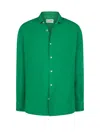 MC2 SAINT BARTH MC2 SAINT BARTH GREEN PAMPLONA SHIRT IN LINEN