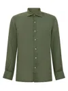 Mc2 Saint Barth Green Regular Solid Shirt In Green