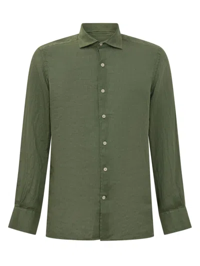 Mc2 Saint Barth Green Regular Solid Shirt