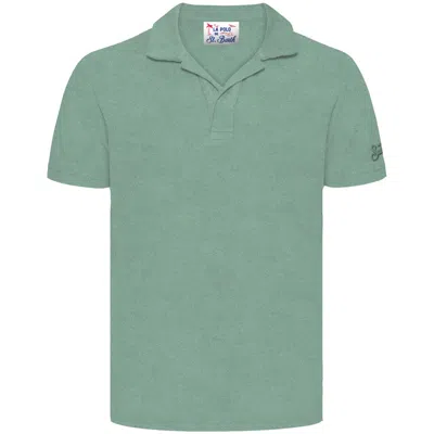 Mc2 Saint Barth Green Terry Polo Shirt Jeremy Jr