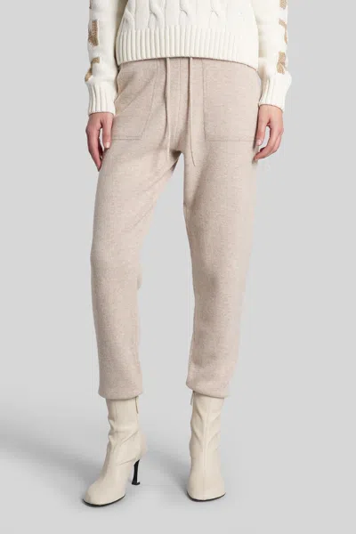 MC2 SAINT BARTH GRENELLE WOOL PANTS IN BEIGE WOOL
