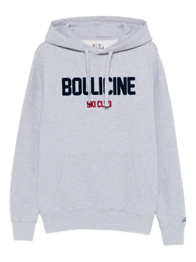 MC2 SAINT BARTH MEN GREY COTTON PRINT HOODIE, M LUXURY SWEATSHIRTS & HOODIES FOR MEN DARVEYS