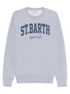 Mc2 Saint Barth Grey Crew Neck Logo Sweatshirt In Light Grey